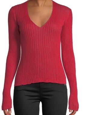 Rag & Bone Donna Mohair Blend Sweater in Red. Women’s XS